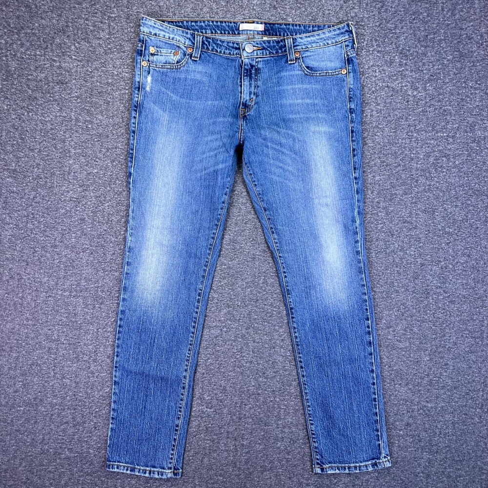 Levis 545 Jeans Womens 16 Blue Casual Low Skinny Denim Stretch VTG Y2K 37x30